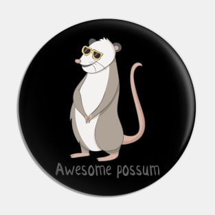 Awesome Possum Funny Possum Pin