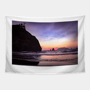 Houda Point beach at sunset Tapestry