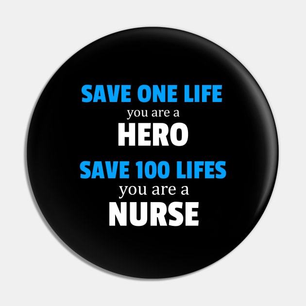 Nurse Superhero Save One Hundred Lives Pin by Yasna