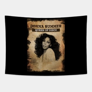 Vintage Old Paper 80s Style Donna Summer Queen of disco Tapestry