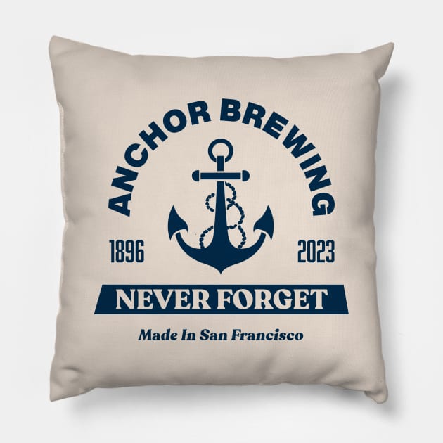 Anchor Steam (front/back) | Never Forget Pillow by Retro Travel Design