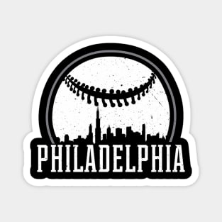 Philadelphia Cityscape Baseball Magnet