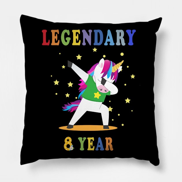 8th birthday unicorn Pillow by NI78