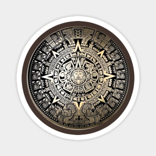 Gold verstion of the mayan calendar Magnet