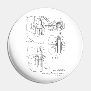 Urinary Drainage System Vintage Patent Hand Drawing Pin