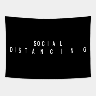 Social Distancing Word Art - White Tapestry