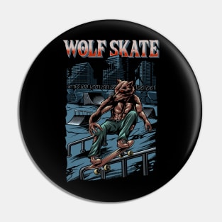 Wolf Skate! T-shirt Pin