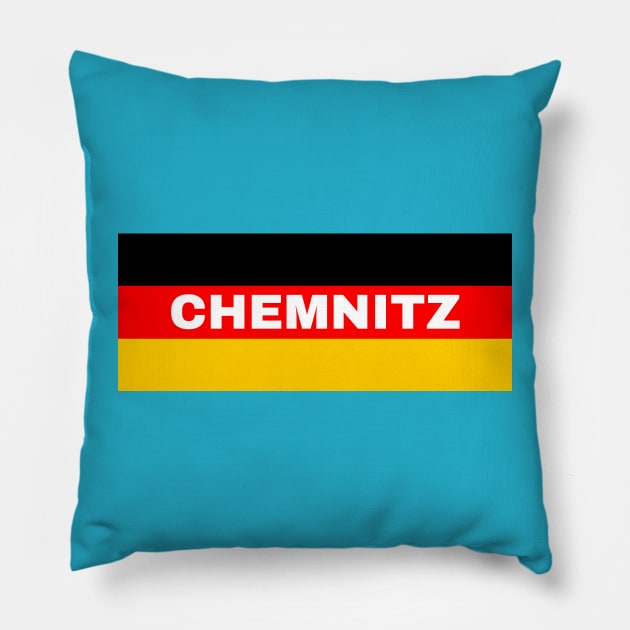Chemnitz City in German Flag Pillow by aybe7elf