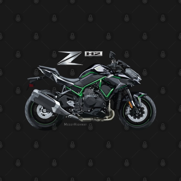 Kawasaki Z H2 20 black, sl by MessyHighway