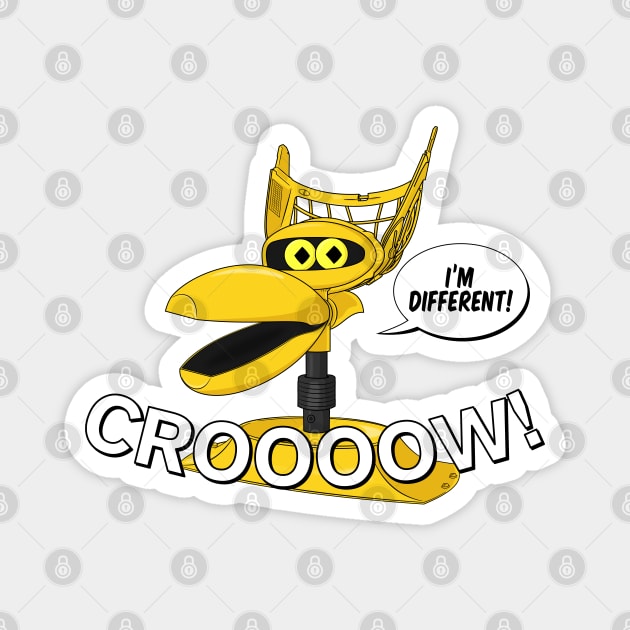 MST3K Crow "Croooow!" and "I'm Different" Magnet by Pandoramonium