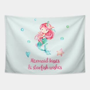 Mermaid Kisses and Starfish Wishes Tapestry