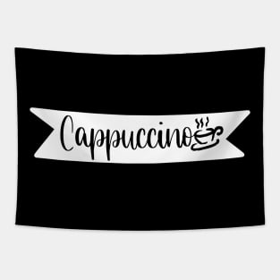 Cappuccino - Retro Vintage Coffee Typography - Gift Idea for Coffee and Caffeine Lovers Tapestry