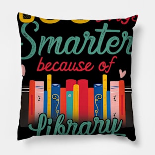 100 Days Smarter Because of Library Books Gift Pillow