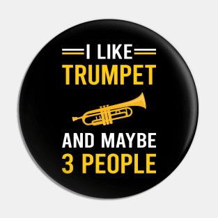 3 People Trumpet Pin