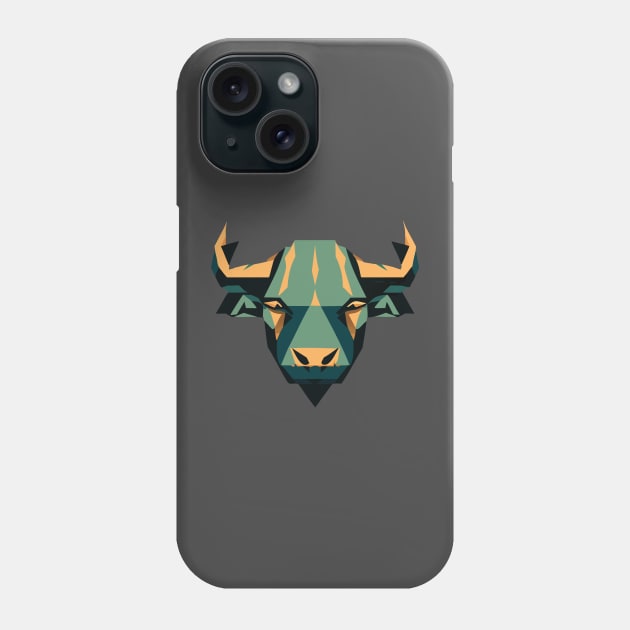 Geometric designed Buffalo Face Phone Case by goingplaces