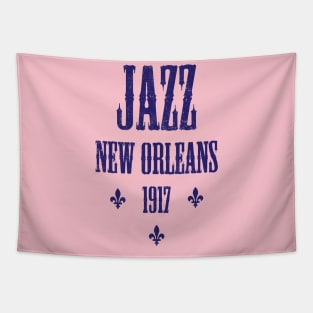 JAZZ NEW ORLEANS (BLUE) Tapestry