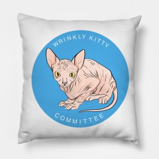 Wrinkly Kitty Committee! Pillow