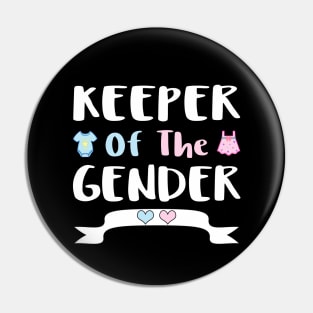 Keeper Of The Gender Gift, Cute Gender Reveal Party Idea Tee Pin