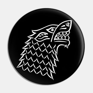 Viking Wolf (white) Pin