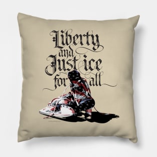 Just Ice For All - USA patriotic hockey Pillow