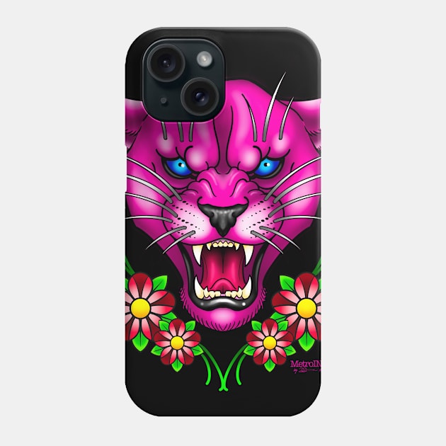 Pink Panther Phone Case by MetroInk