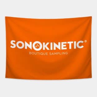 Sonokinetic Logo White Text Tapestry