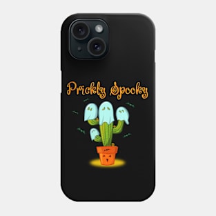 Pretty Spooky Cactus in Ghost Suit Halloween Phone Case