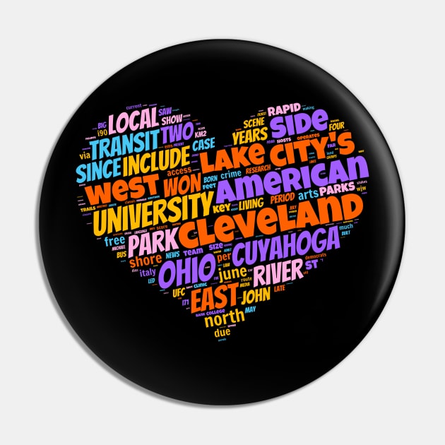 I love Cleveland Pin by Superfunky