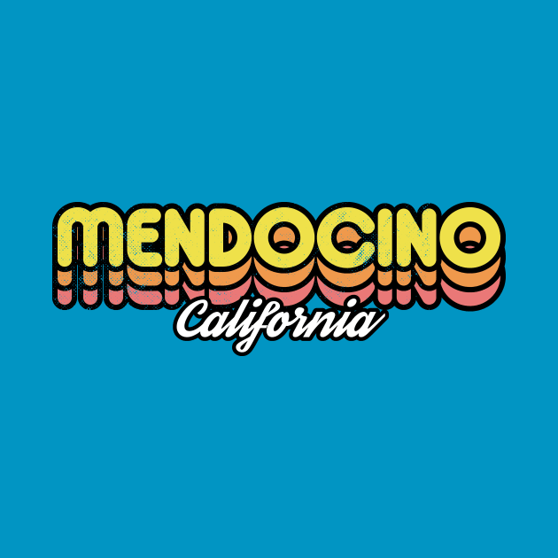 Retro Mendocino California by rojakdesigns