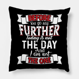 Before you go any Further Pillow