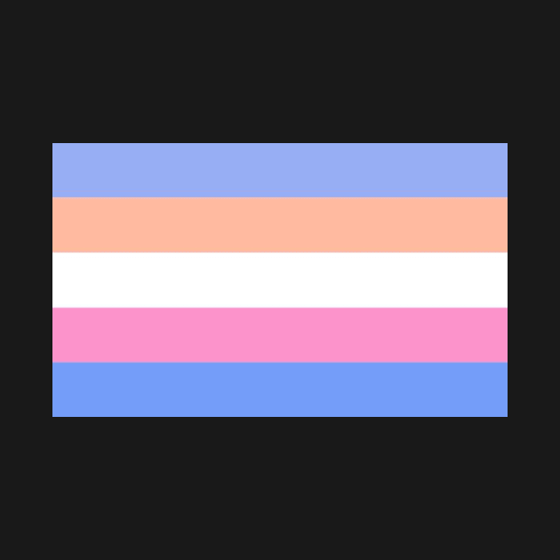 Pastel Blue Orange Pink stripes by diffrances