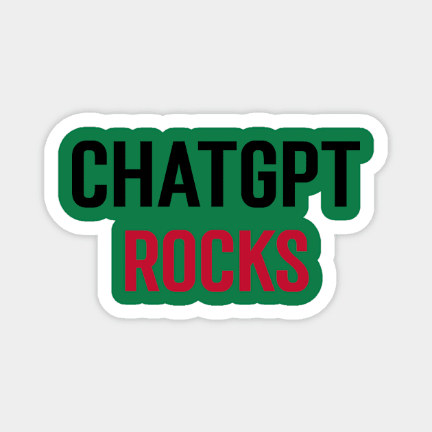 ChatGPT Rocks Magnet by Stupefied Store