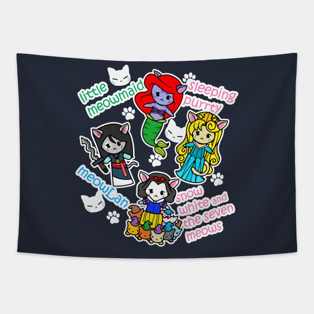 CAT PRINCESS puns Tapestry by wss3