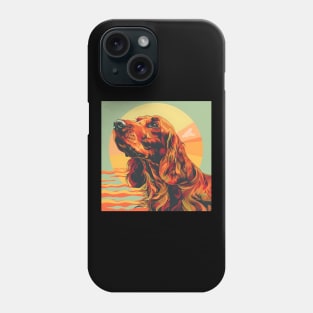 70s Irish Water Spaniel Vibes: Pastel Pup Parade Phone Case