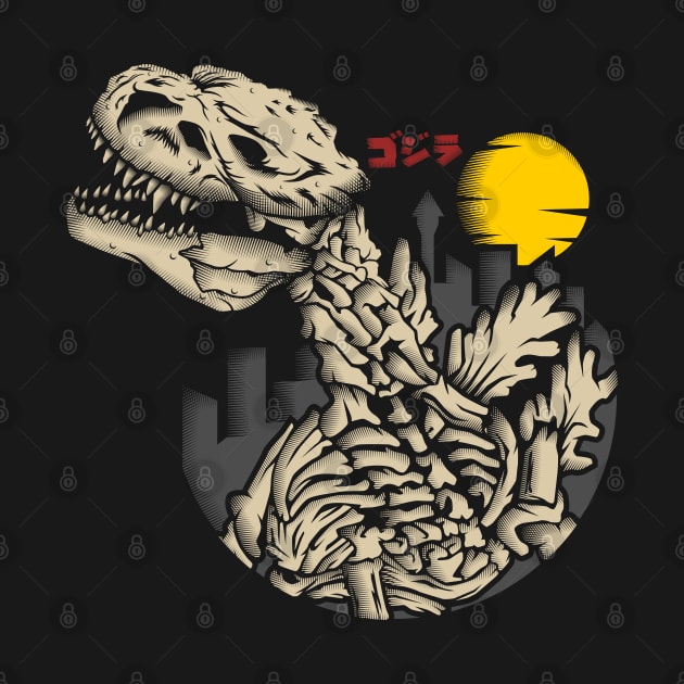 Godzilla : skull by Shankara