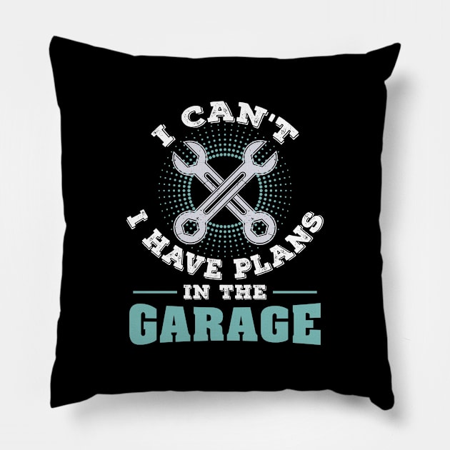 Garage Car Mechanic Tuning Repair Motorcycle Gift Pillow by Dolde08