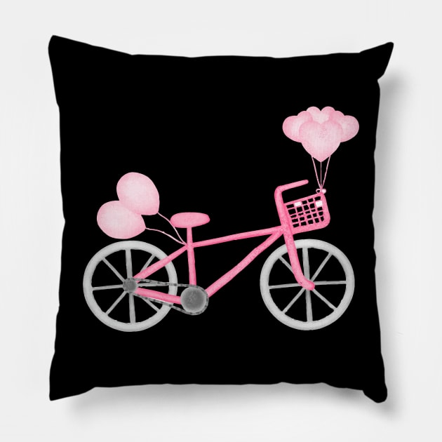 Bike Love Pillow by Aisiiyan