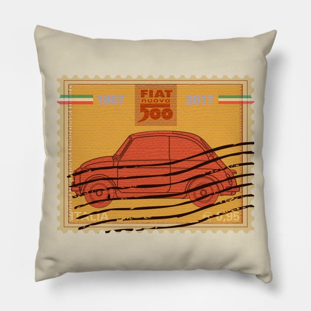 Fiat Postage Pillow by CreativePhil