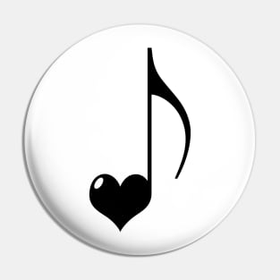 Musical heart note Pin