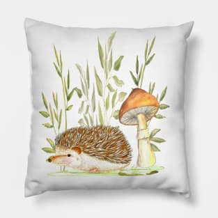 hedgehog and the mushroom Pillow