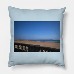 Blue sky and sandy beach Pillow