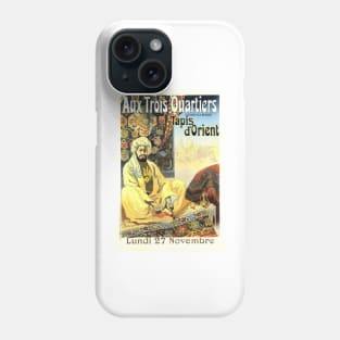 AUX TROIS QUARTIERS French Advertising of Arabian Persian Carpet Rug Art by Rean Pean Phone Case