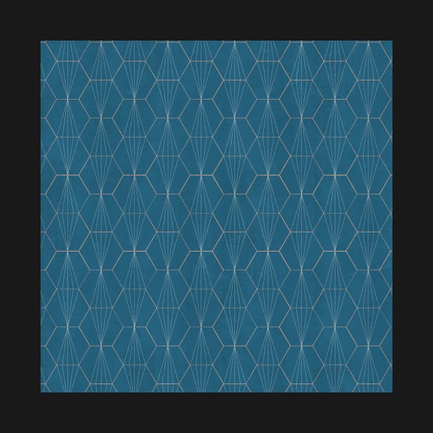 Art Deco Tiles in Blue by MarbleCloud