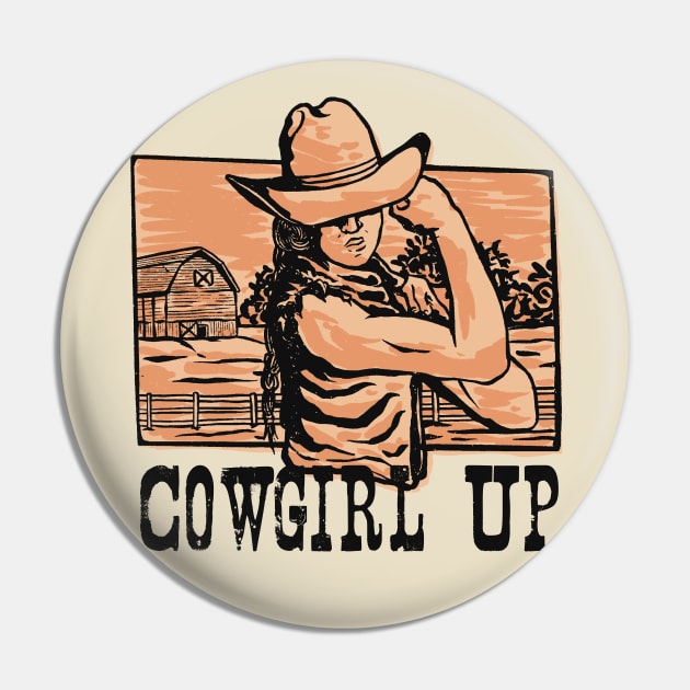 Cowgirl Up // Tough Cowgirl Country Girl Pin by SLAG_Creative