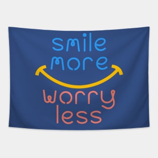 Smile More Worry Less Tapestry