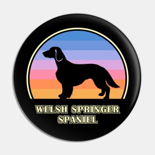 Welsh Springer Spaniel Vintage Sunset Dog Pin