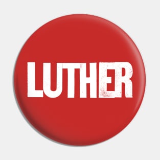 Luther Logo (White) Pin