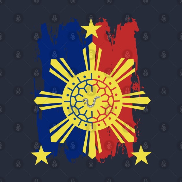 Philippine Flag / 3 Stars & Sun / Baybayin - A by Pirma Pinas