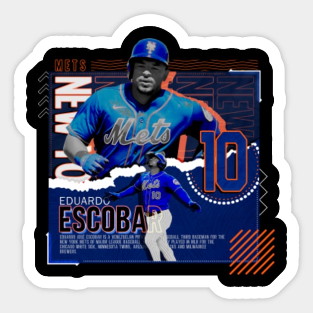 Eduardo Escobar Baseball Paper Poster Mets - Eduardo Escobar