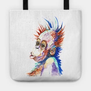 Cute Rainbow Orangutan Monkey painting Tote